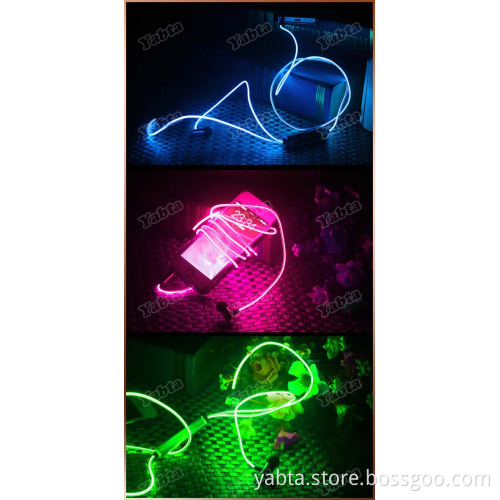 3C FCC RoHS Approved Heavy Bass In-Ear Visible EL flowing Light Glowing Earphone